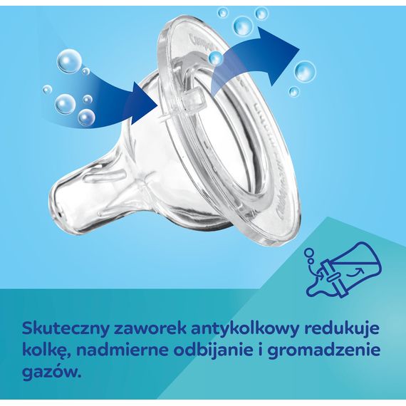 Canpol Babies antikoliková lahvička 240ml EasyStart Gold Modrá 0m+, Pojemność: 240 ml, Rodzaj: szeroka antykolkowa, Kolor: Gold Niebieska, 4 zdjęcie