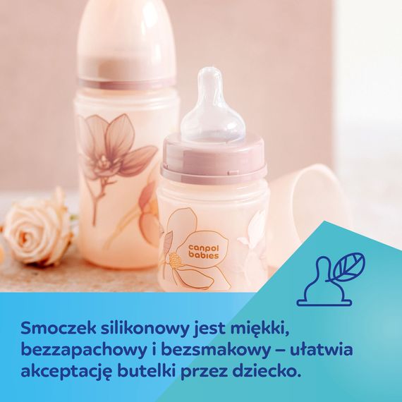 Canpol Babies antikoliková lahvička 240ml EasyStart Gold Modrá 0m+, Pojemność: 240 ml, Rodzaj: szeroka antykolkowa, Kolor: Gold Niebieska, 8 zdjęcie