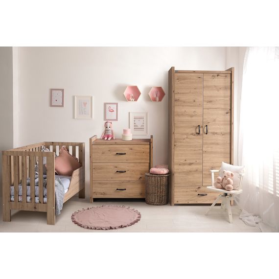 LittleSky by Klupś Amelia II postýlka 120x60 Dub, Kolor: Dąb, 7 zdjęcie