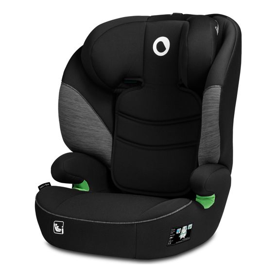 Lionelo Lars i-Size – autosedačka pro starší děti (100–150 cm | 15–36 kg | 4–12 let), Kolor: Black Grey