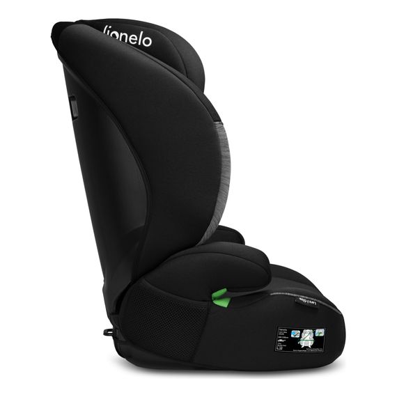 Lionelo Lars i-Size – autosedačka pro starší děti (100–150 cm | 15–36 kg | 4–12 let), Kolor: Black Grey, 9 zdjęcie