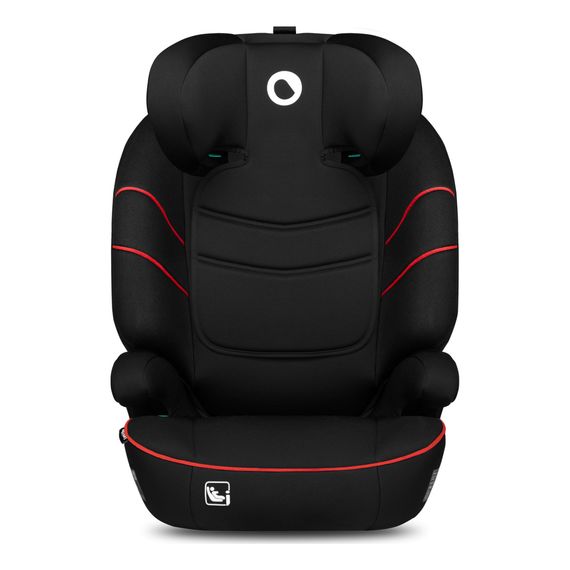 Lionelo Lars i-Size – autosedačka pro starší děti (100–150 cm | 15–36 kg | 4–12 let), Kolor: Sporty Black Red, 6 zdjęcie