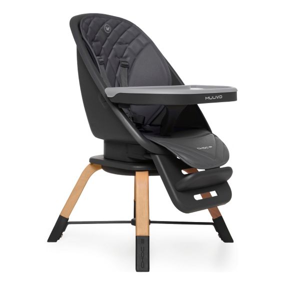 Muuvo Choc 2 Graphite – 3v1 jídelní židlička s otočným sedadlem, Kolor: graphite, 6 zdjęcie