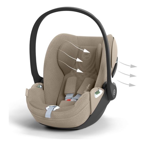 Cybex Cloud T i-Size with Base T - Rotating Infant Car Seat (45-87 cm | 0-13 kg | Birth to 2 Years), Baza: Cybex base T, Kolor: Plus Cozy Beige, image , 15 image