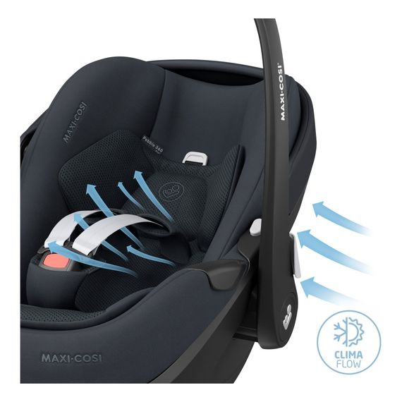 Maxi-Cosi Pebble 360 Pro2 s bází FamilyFix 360 Pro – vajíčko i-Size (40–87 cm | 0–13 kg | 0–1,5 roku), Baza: FamilyFix 360° Pro, Kolor: Essential Graphite, 18 zdjęcie