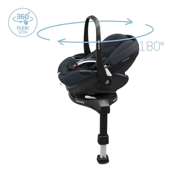 Maxi-Cosi Pebble 360 Pro2 * Sleva v košíku * skládací vajíčko i-Size (40–87 cm | 0–13 kg | 0–1,5 roku), Baza: bez bazy, Kolor: Essential Graphite, 14 zdjęcie