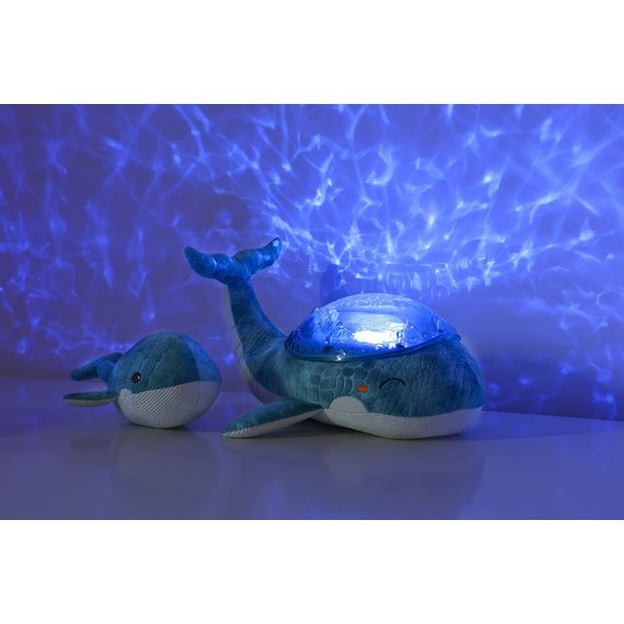 Cloud B Tranquil Whale Blue Family lampka nocna z projektorem i grzechotką, 3 zdjęcie