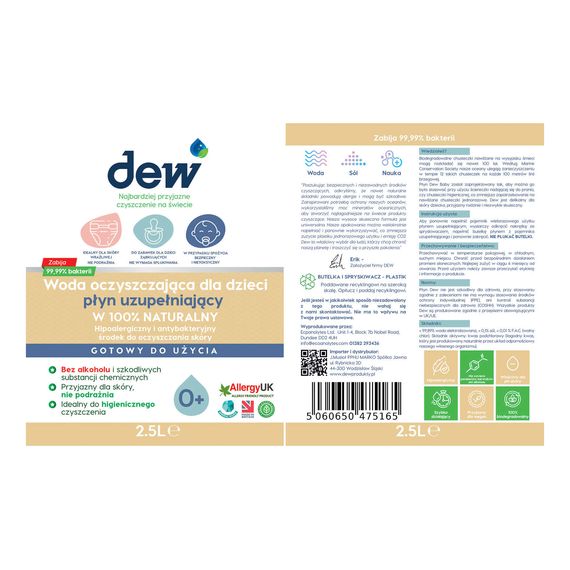 Dew woda oczyszczająca dla dzieci 2,5 l, Rozmiar: 2.5l, image , 3 image