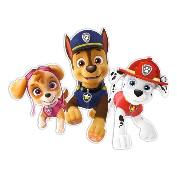 Nickelodeon dekoracja ścienna Psi Patrol Skye, Chase, Marshall, Kolor: Skye, Chase, Marshall