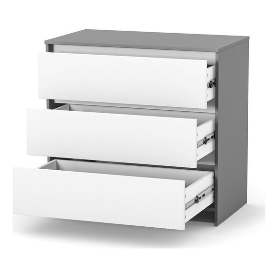 Veres Bern 900 - komoda dziecięca (90 cm) - White Graphite, Kolor: White Graphite, 3 zdjęcie