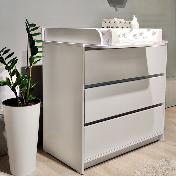 Veres Bern 900 – dětská komoda (90 cm) – White, Kolor: White, 11 zdjęcie