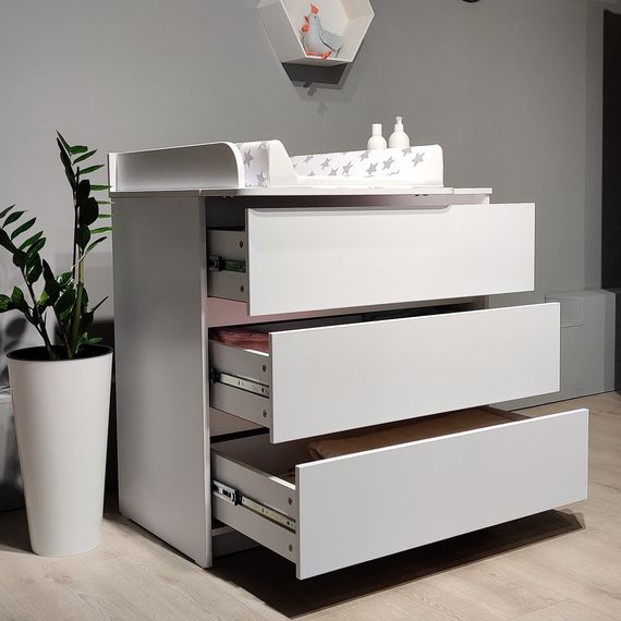 Veres Bern 900 – dětská komoda (90 cm) – White, Kolor: White, 12 zdjęcie