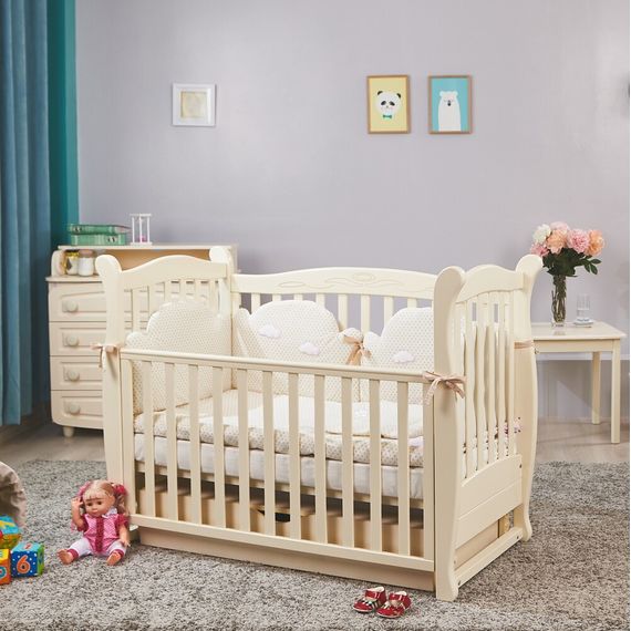 Veres LD15 – dětská postýlka (120×60 cm) – Beige, Kolor: Beige, 6 zdjęcie