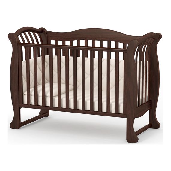 Veres LD19 – dětská postýlka se sklopnou bočnicí a kousátkem (120×60 cm) – Walnut, Kolor: Walnut