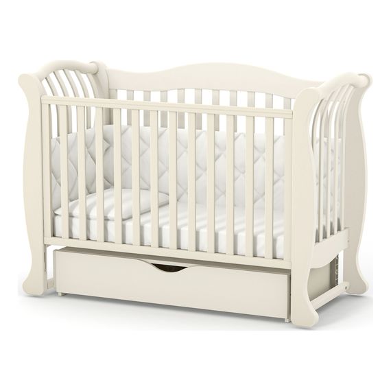 Veres LD19 - Children's Cot with Drop Side and Teething Rail (120x60 cm) - Beige, Kolor: Beige, image , 5 image