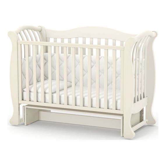 Veres LD19 - Children's Cot with Drop Side and Teething Rail (120x60 cm) - Beige, Kolor: Beige, image , 6 image