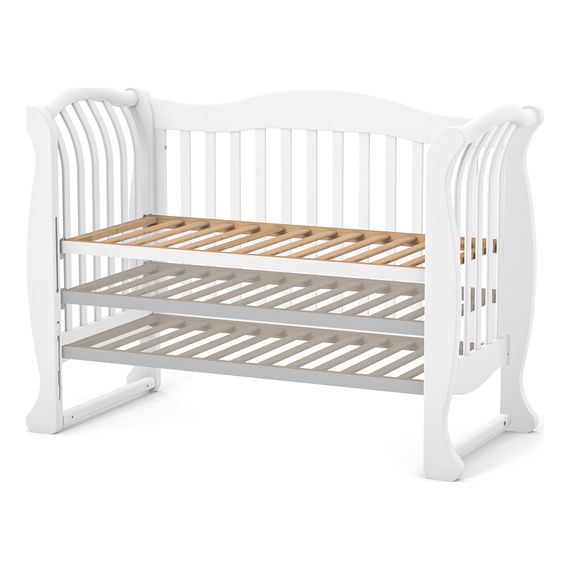 Veres LD19 – dětská postýlka se sklopnou bočnicí a kousátkem (120×60 cm) – White, Kolor: White, 10 zdjęcie