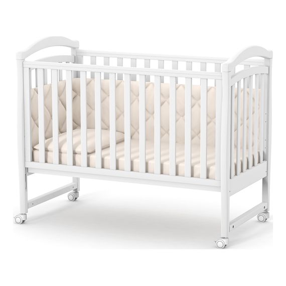 Veres LD6 – dětská postýlka se sklopnou bočnicí a kousátkem (120×60 cm) – White, Kolor: White, 6 zdjęcie