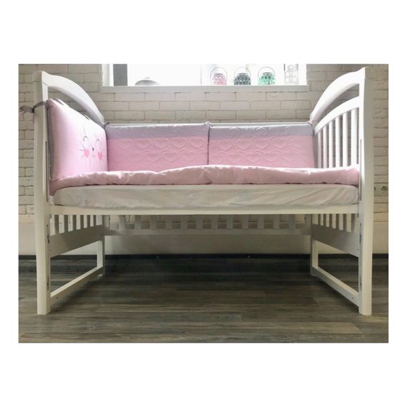 Veres LD6 – dětská postýlka se sklopnou bočnicí a kousátkem (120×60 cm) – White, Kolor: White, 13 zdjęcie