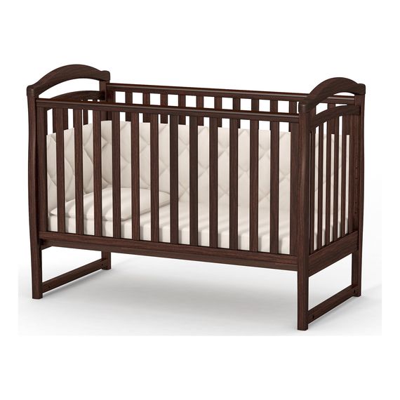 Veres LD6 – dětská postýlka se sklopnou bočnicí a kousátkem (120×60 cm) – Walnut, Kolor: Walnut