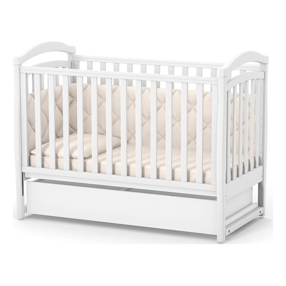 Veres LD6 – dětská postýlka se sklopnou bočnicí a kousátkem (120×60 cm) – White, Kolor: White, 25 zdjęcie