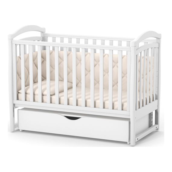 Veres LD6 – dětská postýlka se sklopnou bočnicí a kousátkem (120×60 cm) – White, Kolor: White, 26 zdjęcie