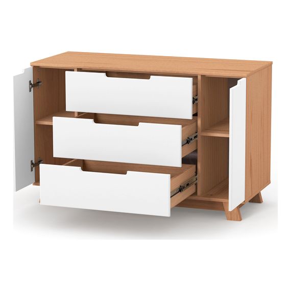 Veres Manhattan 1200 – dětská komoda (120 cm) – White Natural, Rozmiar: 120 cm, Kolor: White Natural, 2 zdjęcie