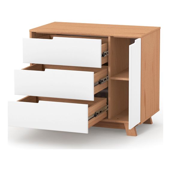 Veres Manhattan 900 – dětská komoda (90 cm) – White Natural, Rozmiar: 90 cm, Kolor: White Natural, 3 zdjęcie