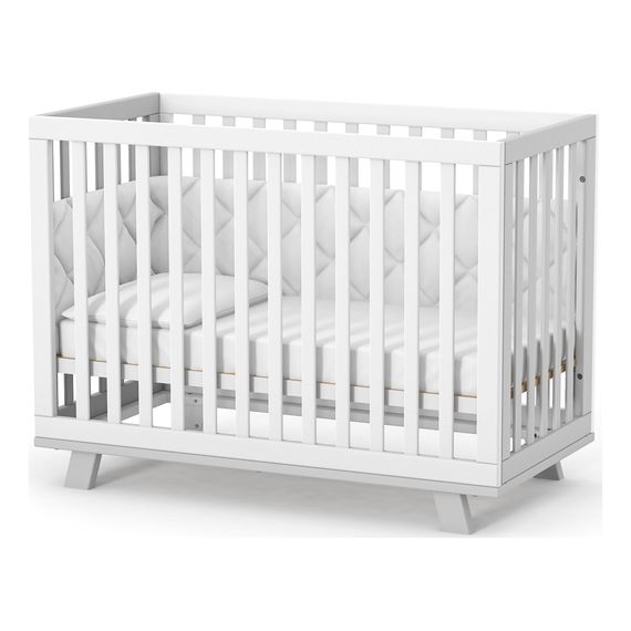 Veres Manhattan – dětská postýlka (120×60 cm) – White Grey, Kolor: White Grey
