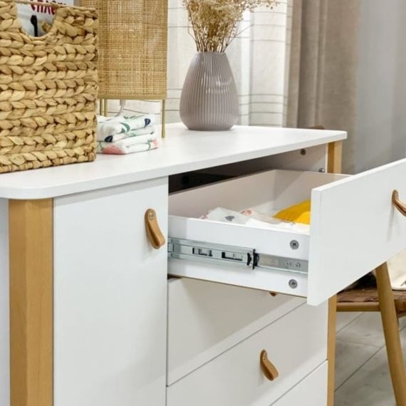 Veres Monaco 1200 – dětská komoda (120 cm) – White Natural, Rozmiar: 120 cm, Kolor: White Natural, 10 zdjęcie