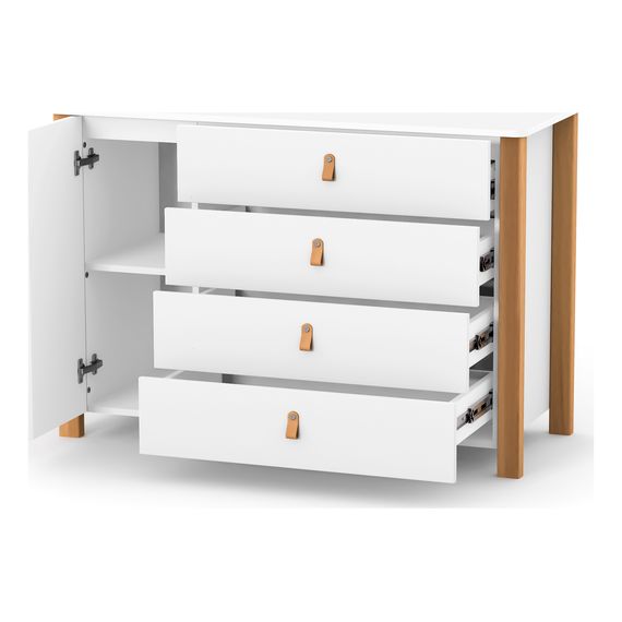 Veres Monaco 1200 – dětská komoda (120 cm) – White Natural, Rozmiar: 120 cm, Kolor: White Natural, 11 zdjęcie