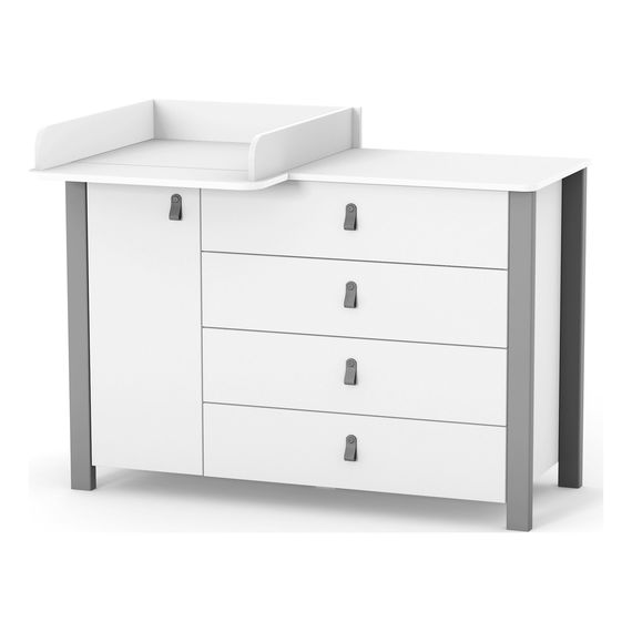 Veres Monaco 1200 – dětská komoda (120 cm) – White Graphite, Rozmiar: 120 cm, Kolor: White Graphite, 8 zdjęcie