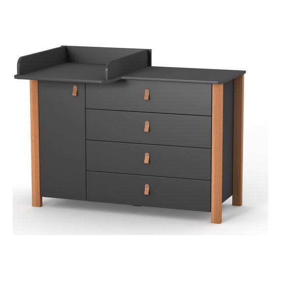 Veres Monaco 1200 – dětská komoda (120 cm) – Anthracite Natural, Rozmiar: 120 cm, Kolor: Anthracite Natural, 9 zdjęcie