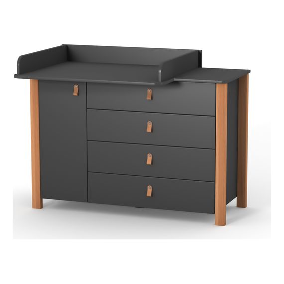 Veres Monaco 1200 – dětská komoda (120 cm) – Anthracite Natural, Rozmiar: 120 cm, Kolor: Anthracite Natural, 11 zdjęcie