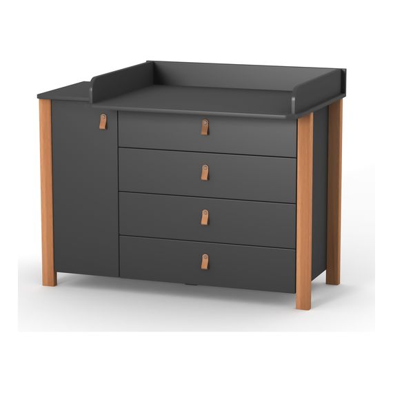 Veres Monaco 1200 – dětská komoda (120 cm) – Anthracite Natural, Rozmiar: 120 cm, Kolor: Anthracite Natural, 12 zdjęcie