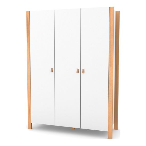 Veres Monaco 1310 – dětská skříň, třídveřová (131×47×179,5 cm) – White Natural, Rodzaj: trzydrzwiowa, Kolor: White Natural