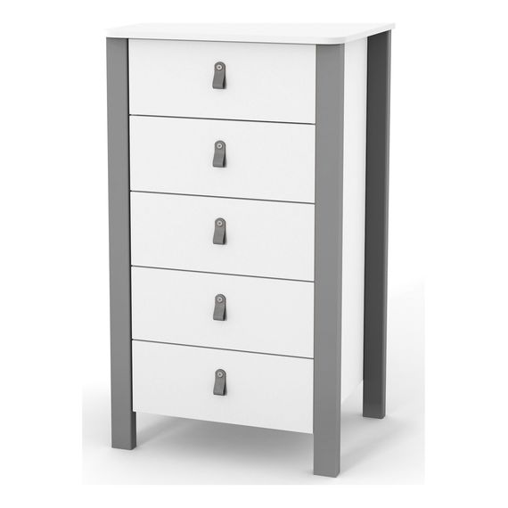 Veres Monaco 600 – dětská komoda, vysoká (60 cm) – White Graphite, Rozmiar: 60 cm, Kolor: White Graphite