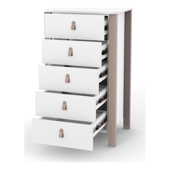 Veres Monaco 600 – dětská komoda, vysoká (60 cm) – Cappuccino White, Rozmiar: 60 cm, Kolor: Cappuccino White, 8 zdjęcie
