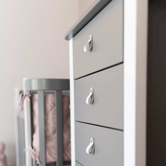 Veres Monaco 600 – dětská komoda, vysoká (60 cm) – Graphite White, Rozmiar: 60 cm, Kolor: Graphite White, 11 zdjęcie