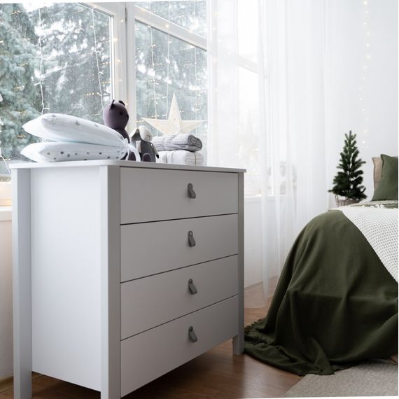 Veres Monaco 900 – dětská komoda (90 cm) – White Grey, Rozmiar: 90 cm, Kolor: White Grey, 13 zdjęcie