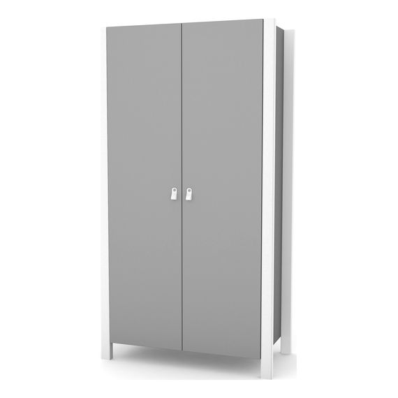 Veres Monaco 960 Two-Door Children's Wardrobe (96x47x180 cm) Graphite White, Rodzaj: dwudrzwiowa, Kolor: Graphite White, image 