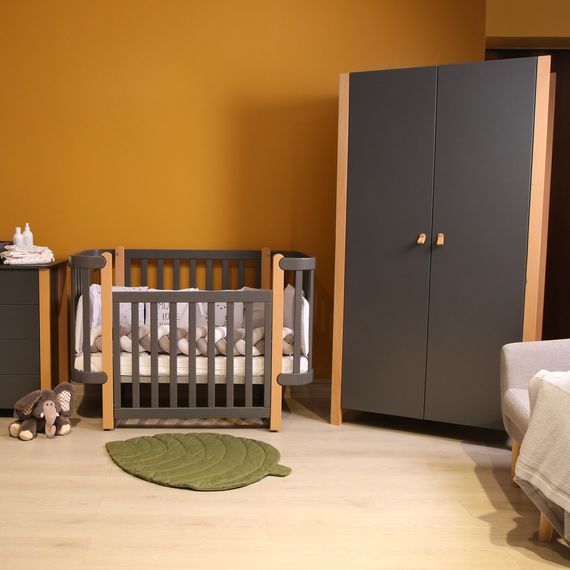 Veres Monaco 960 – dětská skříň, dvoudveřová (96×47×180 cm) – Anthracite Natural, Rodzaj: dwudrzwiowa, Kolor: Anthracite Natural, 8 zdjęcie