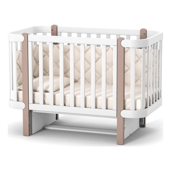 Veres Monaco – postýlka se sklopnou bočnicí (120×60 cm), verze mini (80×60 cm) – Cappuccino White, Rozmiar: 80x60 lub 120x60 cm, Kolor: Cappuccino White, 11 zdjęcie