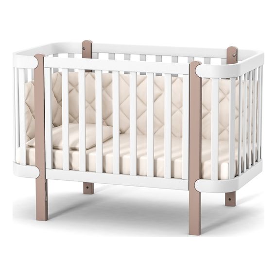 Veres Monaco – dětská postýlka se sklopnou bočnicí (120×60 cm) – Cappuccino White, Rozmiar: 120x60 cm, Kolor: Cappuccino White