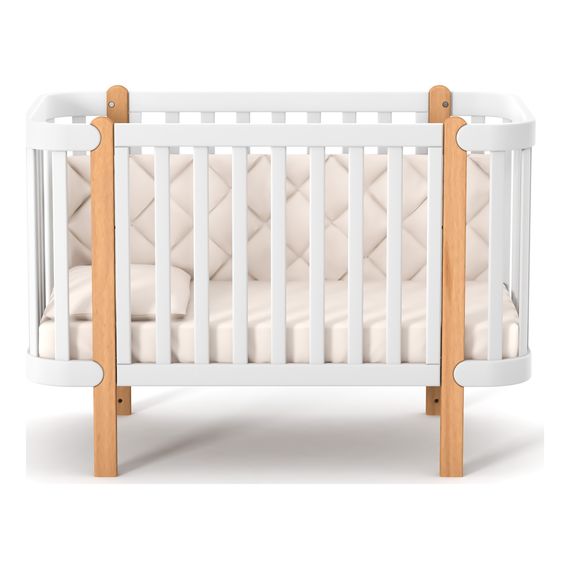 Veres Monaco – dětská postýlka se sklopnou bočnicí (120×60 cm) – White Natural, Rozmiar: 120x60 cm, Kolor: White Natural, 14 zdjęcie
