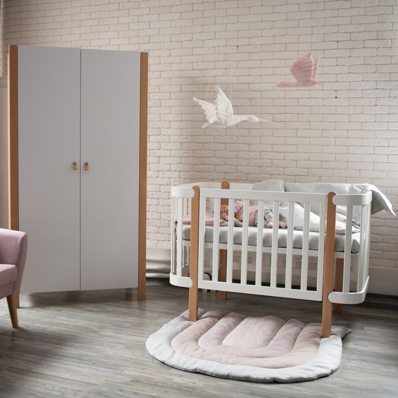 Veres Monaco – dětská postýlka se sklopnou bočnicí (120×60 cm) – White Natural, Rozmiar: 120x60 cm, Kolor: White Natural, 19 zdjęcie