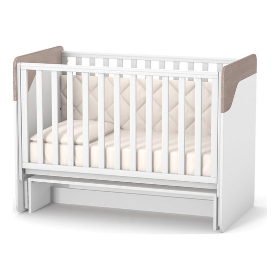 Veres - Pendulum Rocking System (Without Drawer) for Sydney & Nice Cot - White, Kolor: White, image , 3 image