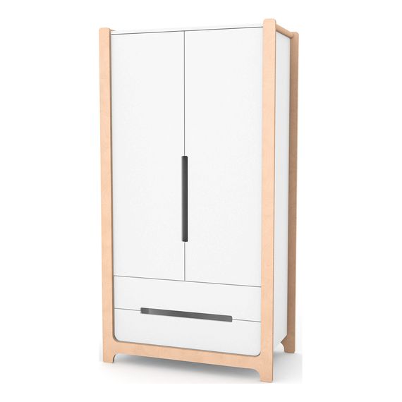 Veres Nice 950 – dětská skříň se zásuvkami, dvoudveřová (95×52,7×179,7 cm) – White Natural, Kolor: White Natural