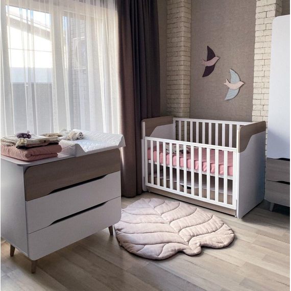 Veres Sydney – dětská postýlka s pohyblivou bočnicí (120×60 cm) – Cappuccino White, 5 zdjęcie