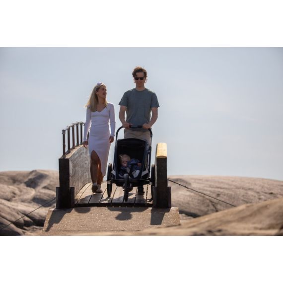 Hamax Breeze One - cyklovozík za kolo, Rodzaj wózka: dla jednego dziecka, Kolor materiału: Navy/Cream, 7 zdjęcie